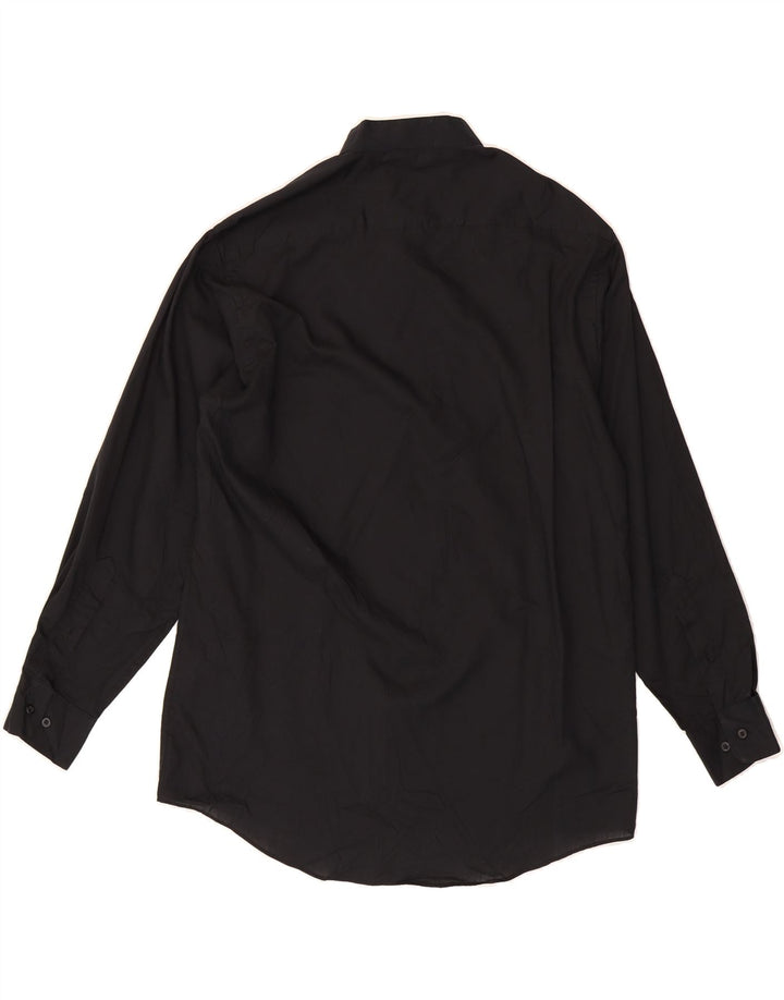 PIERRE CARDIN Mens Shirt Size 15 1/2 Medium Black Polyester Vintage Pierre Cardin and Second-Hand Pierre Cardin from Messina Hembry 