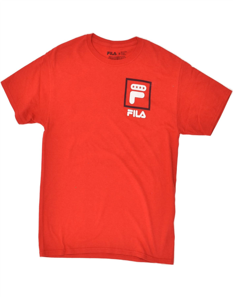 FILA Mens Graphic T-Shirt Top Medium Red Cotton | Vintage Fila | Thrift | Second-Hand Fila | Used Clothing | Messina Hembry 