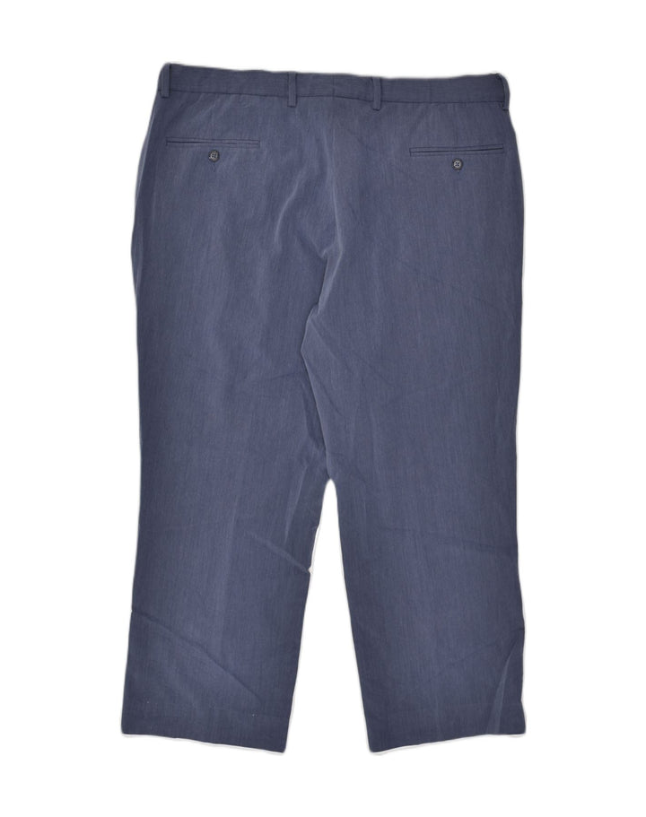 NAUTICA Mens Straight Suit Trousers W38 L26 Navy Blue Polyester | Vintage Nautica | Thrift | Second-Hand Nautica | Used Clothing | Messina Hembry 