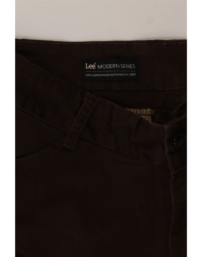 LEE Mens Curvy Fit Straight Casual Trousers W34 L30 Brown Cotton Vintage Lee and Second-Hand Lee from Messina Hembry 