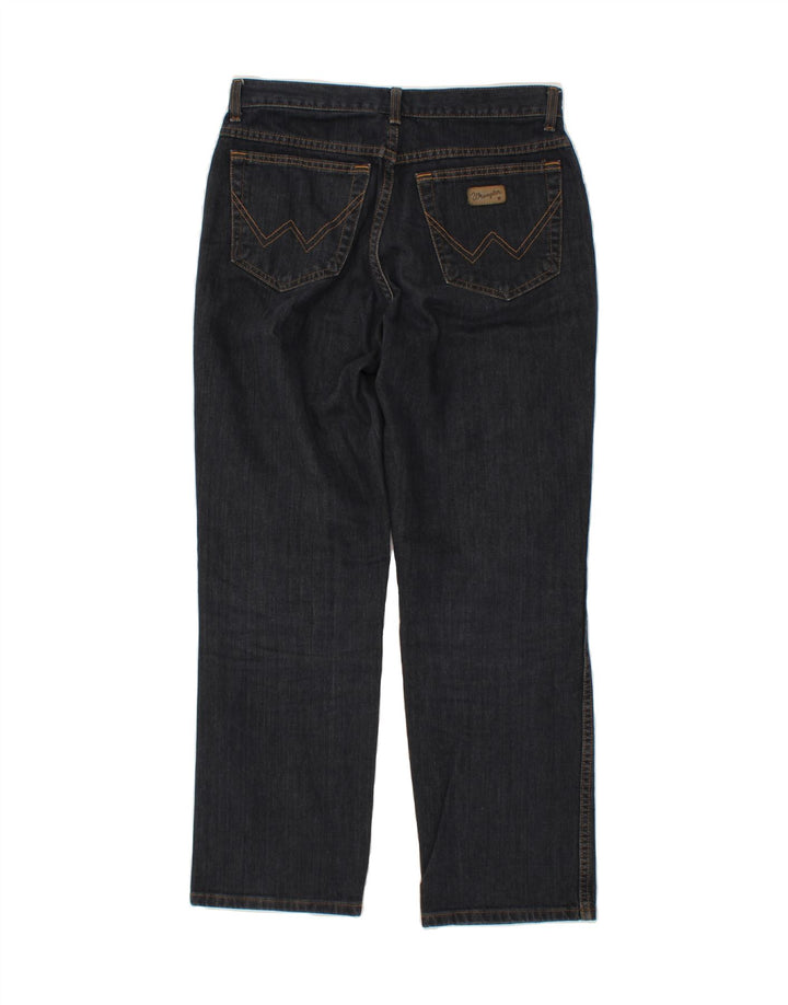 WRANGLER Mens Straight Jeans W32 L30 Navy Blue Cotton