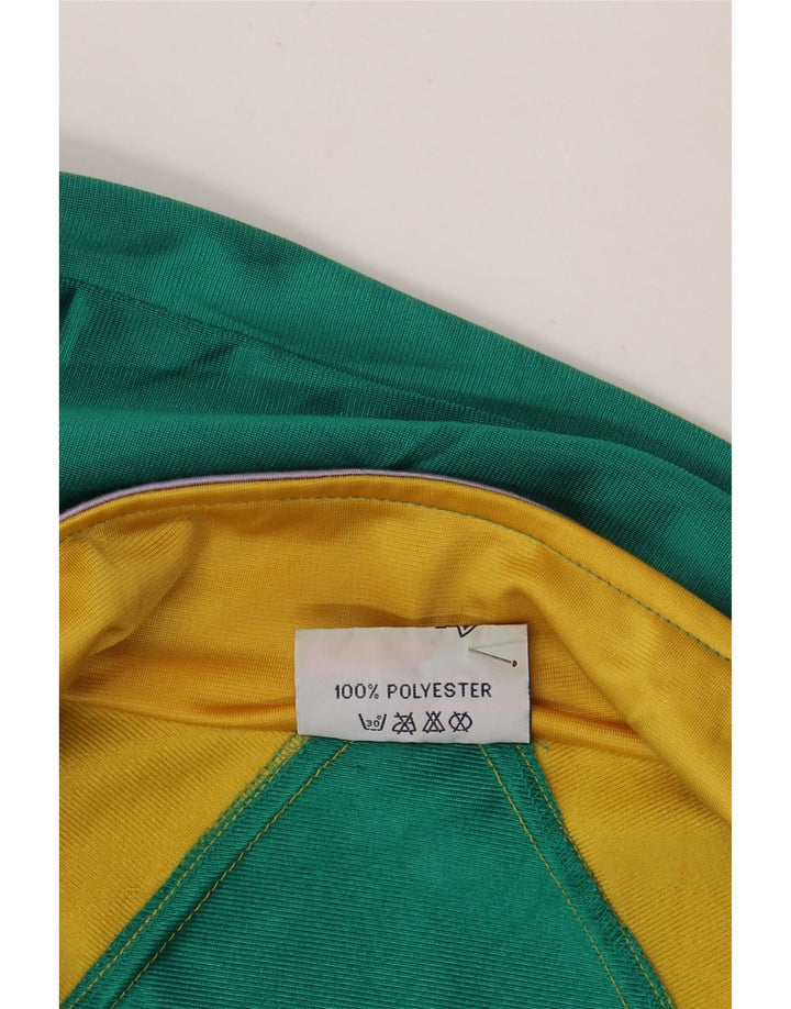 Master Mens Tracksuit Top Jacket Medium Green Colourblock Polyester