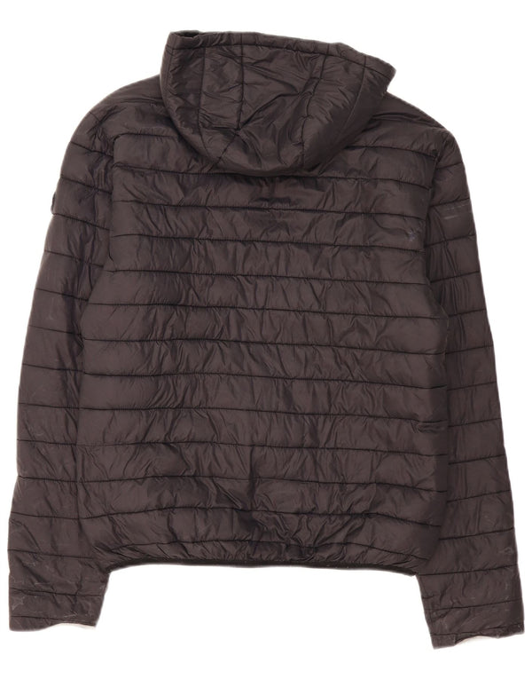 Carrera Mens Hooded Padded Jacket UK 38 Medium Black Polyamide