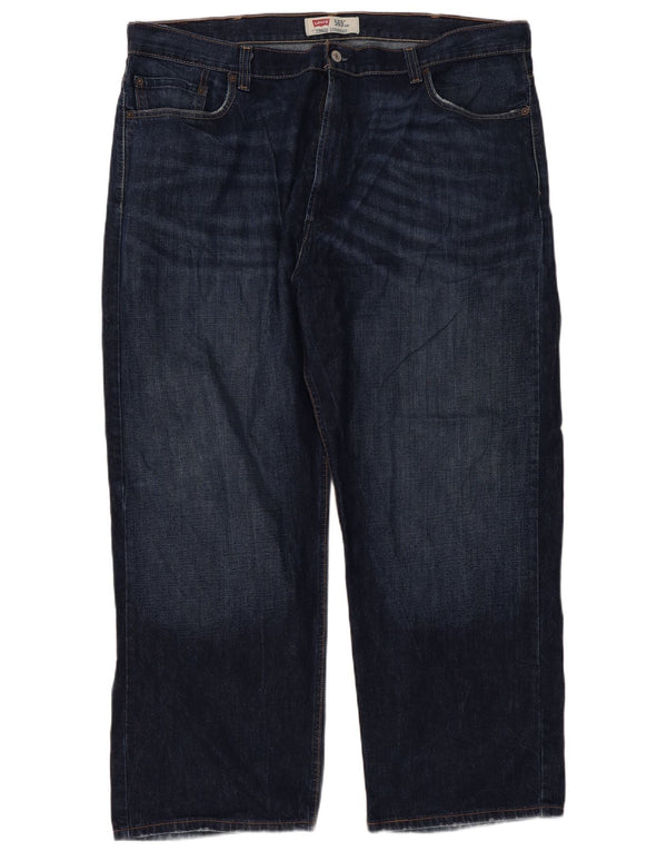Levi's Mens 569 Loose Fit Straight Jeans W42 L30 Blue Cotton