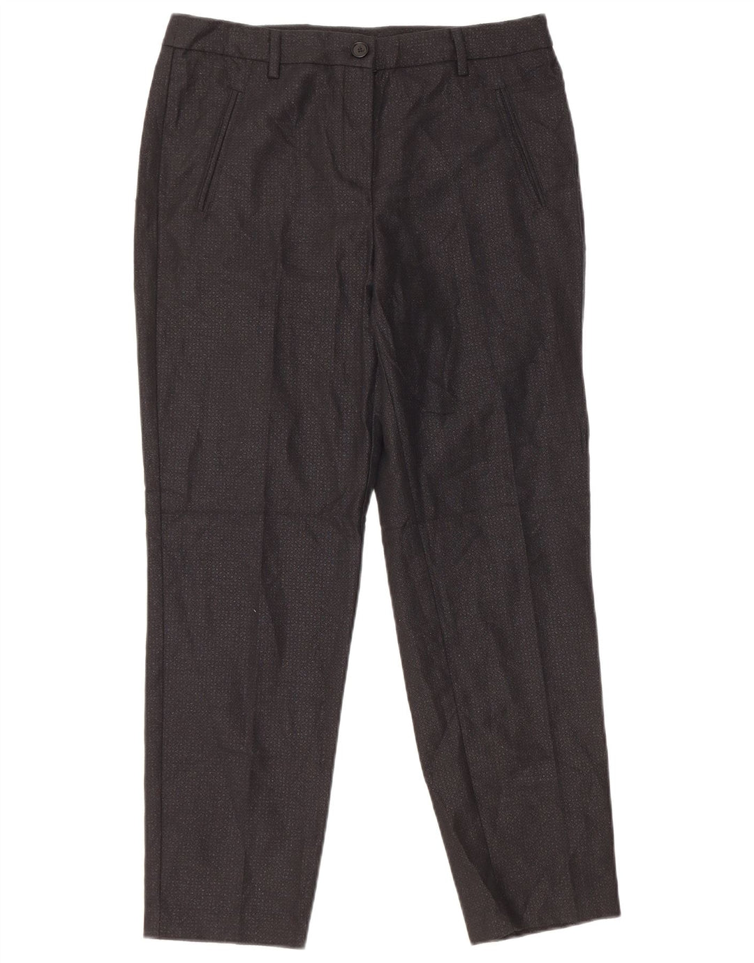 Benetton Womens Chino Trousers UK 12 Medium W32 L27  Black Polyester