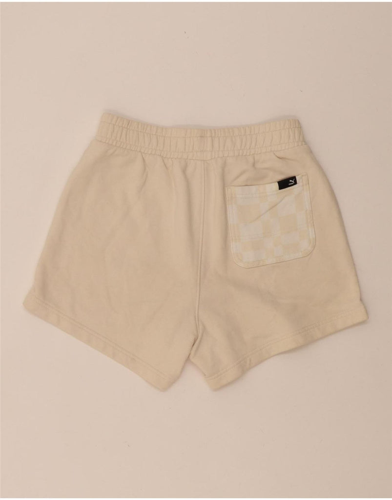 PUMA Womens Sport Shorts UK 10 Small  Beige Cotton Vintage Puma and Second-Hand Puma from Messina Hembry 