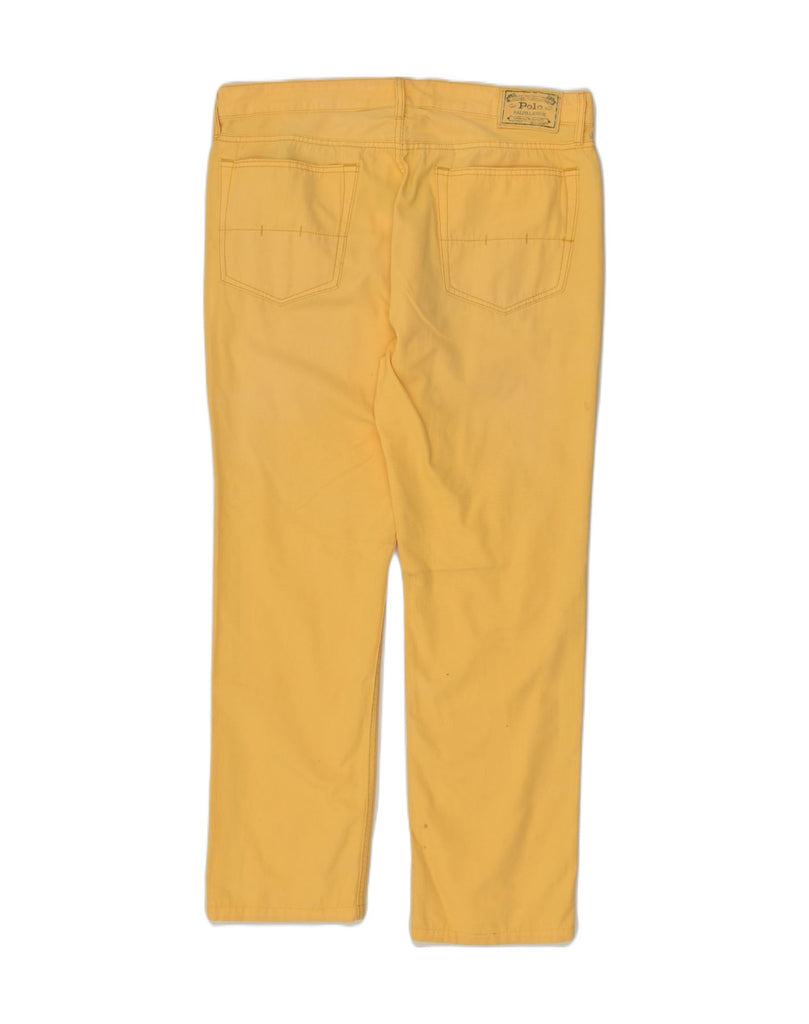 POLO RALPH LAUREN Womens Straight Casual Trousers W34 L32  Yellow Cotton | Vintage Polo Ralph Lauren | Thrift | Second-Hand Polo Ralph Lauren | Used Clothing | Messina Hembry 