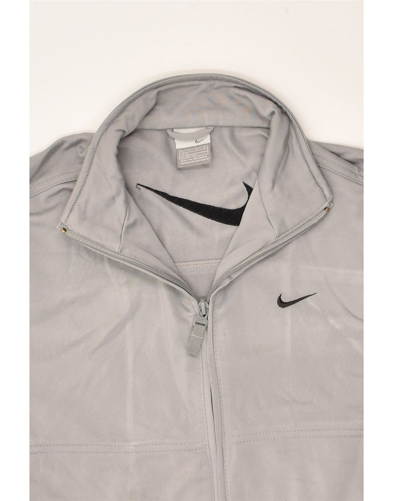 NIKE Boys Tracksuit Top Jacket 9-10 Years Small Grey Polyester | Vintage Nike | Thrift | Second-Hand Nike | Used Clothing | Messina Hembry 