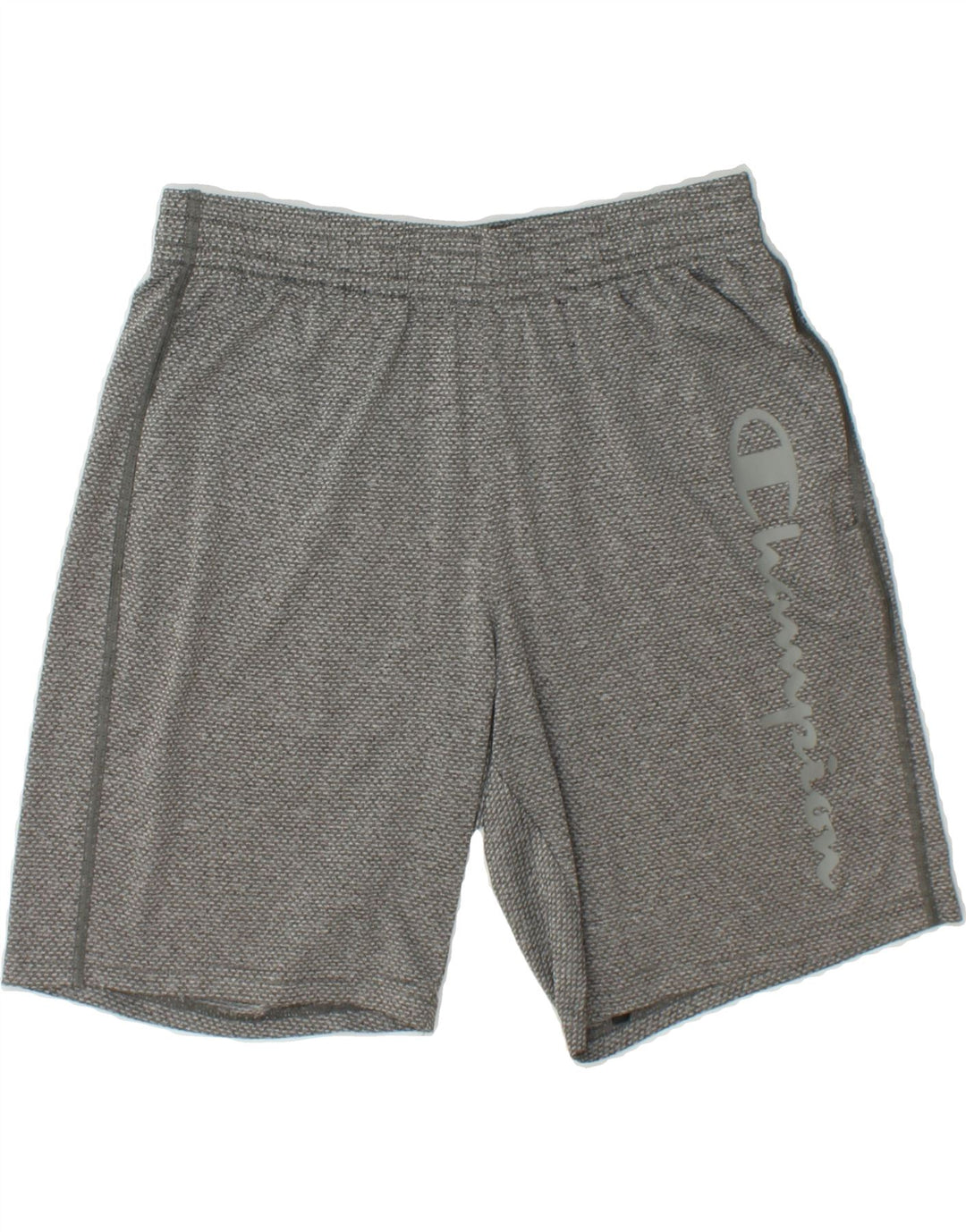 CHAMPION Womens Graphic Sport Shorts UK 10 Small  Grey Polyester Vintage Champion and Second-Hand Champion from Messina Hembry 