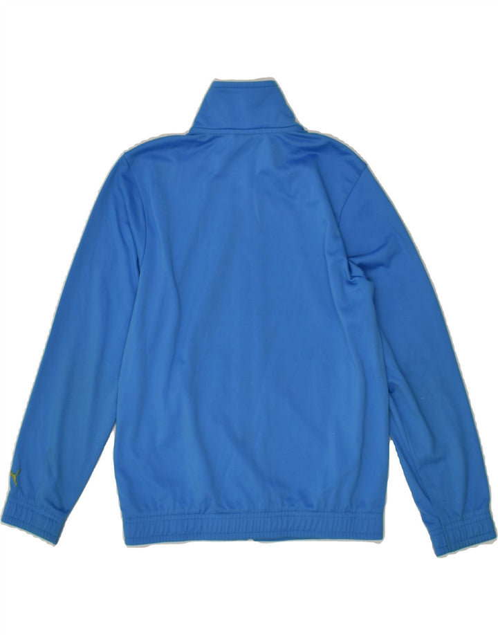PUMA Boys Graphic Tracksuit Top Jacket 9-10 Years Blue Polyester | Vintage Puma | Thrift | Second-Hand Puma | Used Clothing | Messina Hembry 