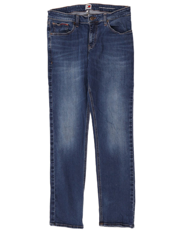 Tommy Hilfiger Mens Ryan Regular Straight Jeans W32 L32 Blue Cotton