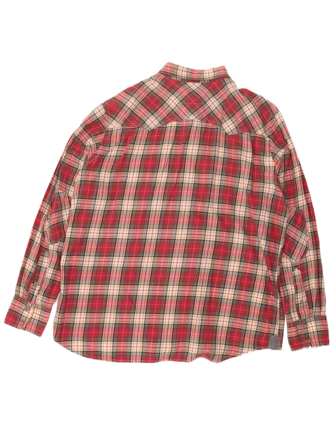 MARLBORO CLASSICS Mens Slim Fit Flannel Shirt 3XL Red Check