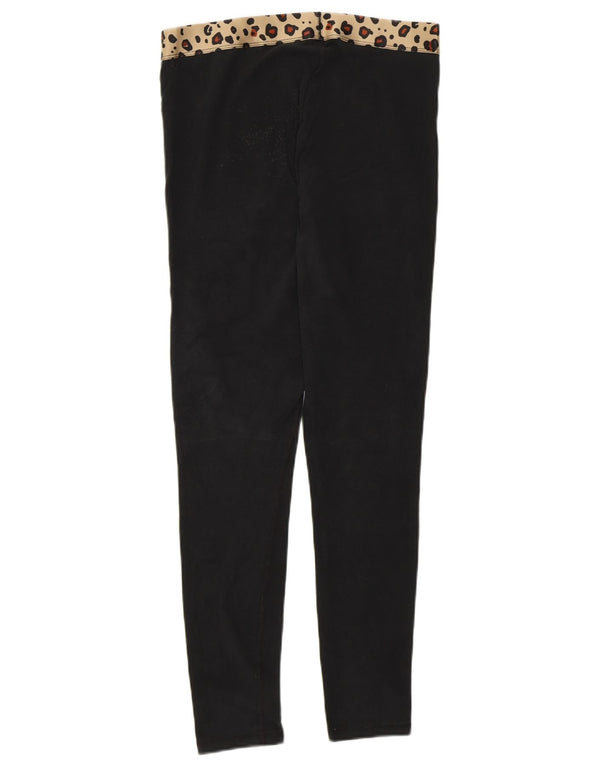 Champion Womens Graphic Leggings UK 12 Medium Black Animal Print