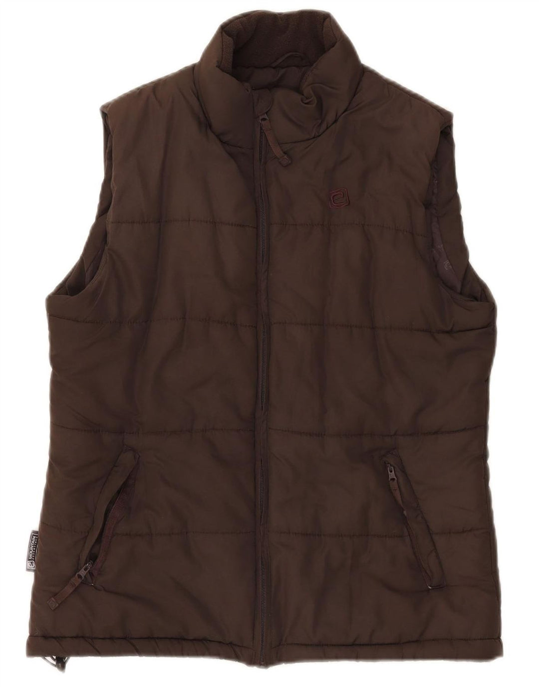 Mountain Essentials Womens Padded Gilet UK 12 Medium Brown Polyester