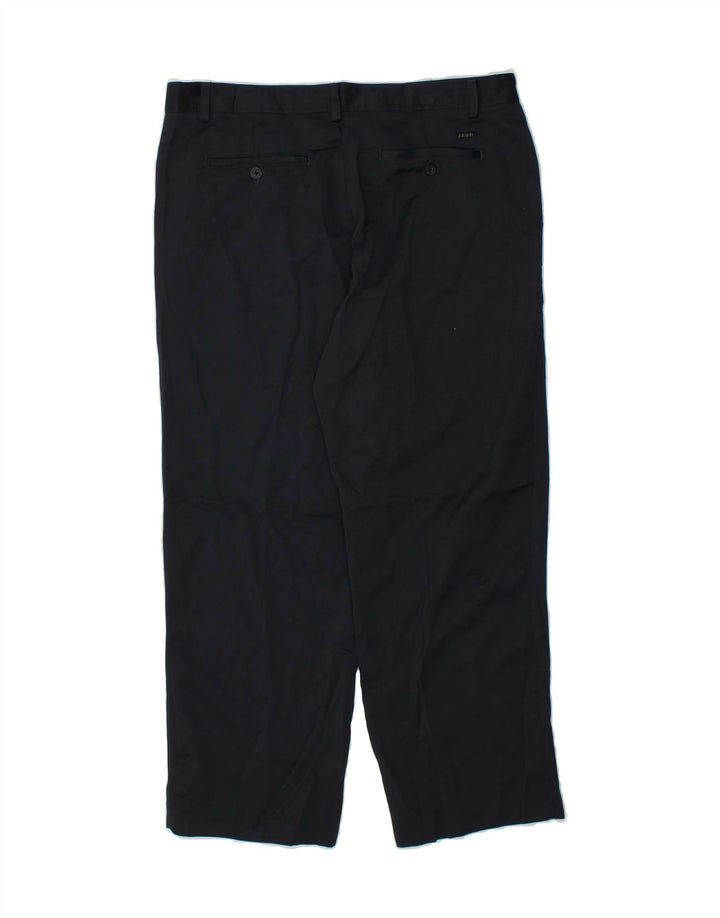 IZOD Mens Straight Chino Trousers W36 L29 Navy Blue Polyester Vintage Izod and Second-Hand Izod from Messina Hembry 
