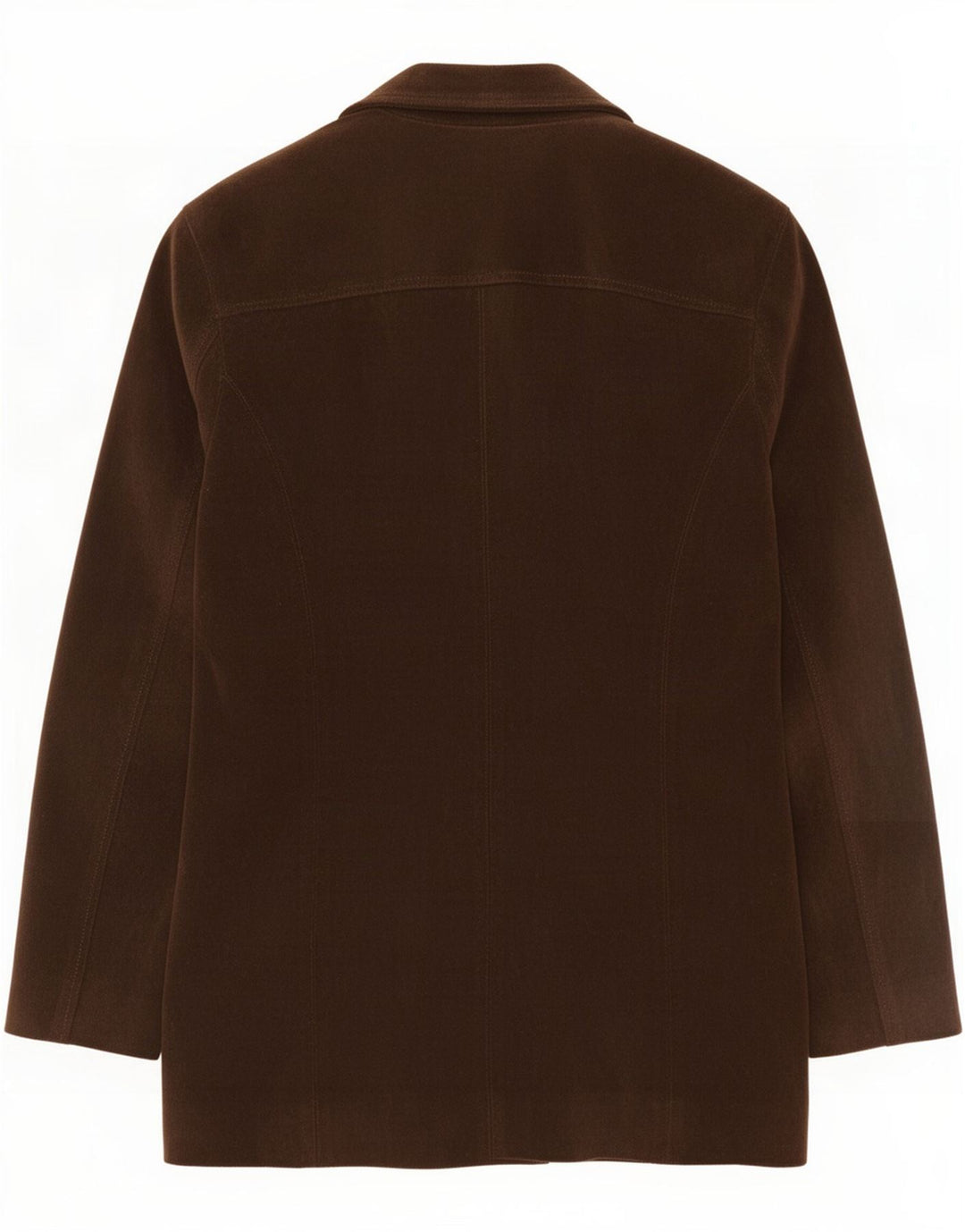 Hyde Womens 4 Button Suede Blazer Jacket UK 12 Medium Brown Leather