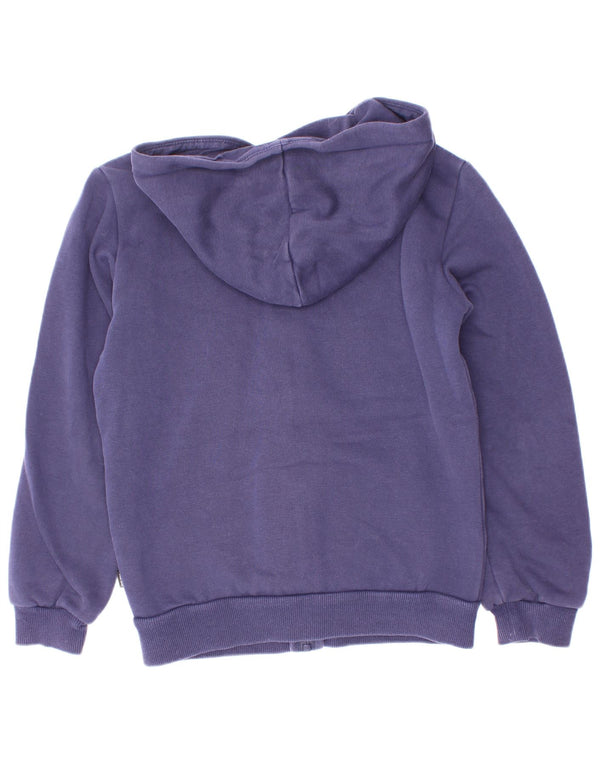 Puma Boys Graphic Zip Hoodie Sweater 9-10 Years Navy Blue Cotton