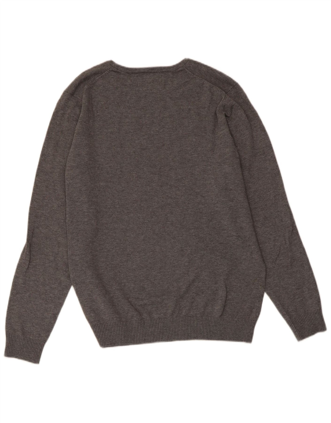 JACK & JONES Mens Tailored Crew Neck Jumper Sweater Medium Grey Cotton