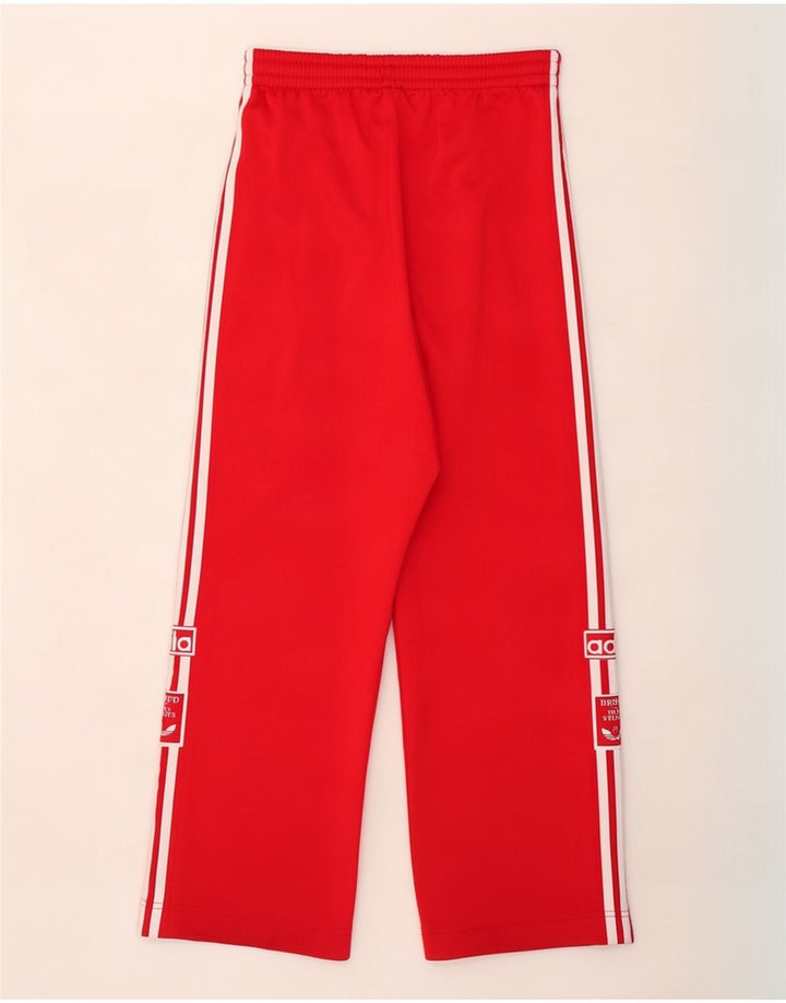 Adidas Mens Graphic Tracksuit Trousers Medium Red Polyester