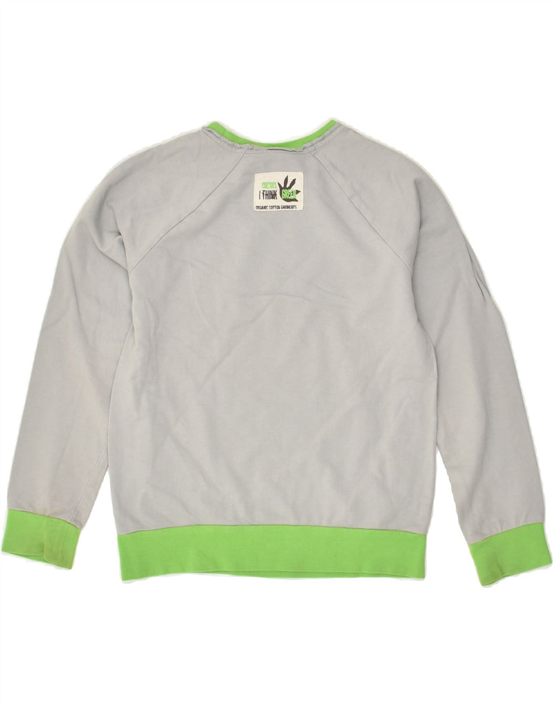 DIESEL Boys Graphic Sweatshirt Jumper 4-5 Years Grey Animal Print Cotton | Vintage Diesel | Thrift | Second-Hand Diesel | Used Clothing | Messina Hembry 