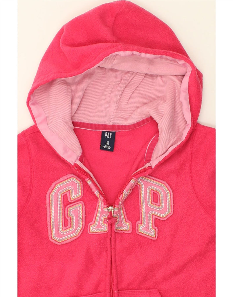 GAP Girls Graphic Hooded Fleece Jacket 7-8 Years Medium   Pink Polyester | Vintage Gap | Thrift | Second-Hand Gap | Used Clothing | Messina Hembry 