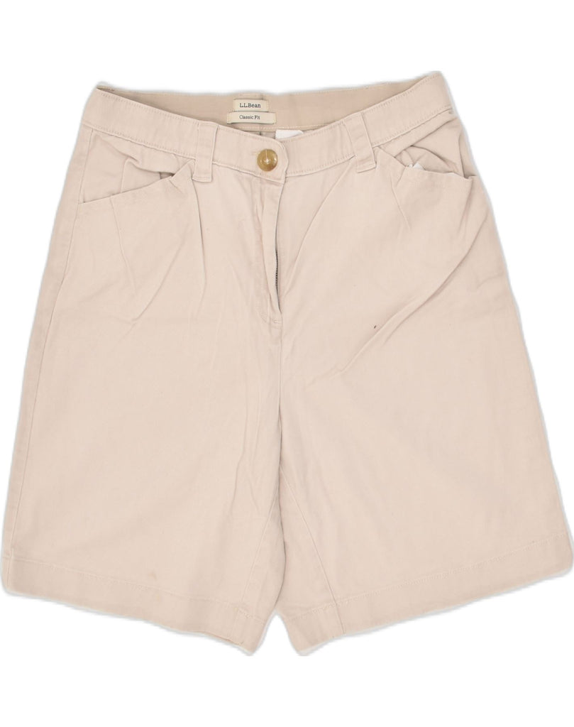 L.L.BEAN Womens High Waist Classic Fit Casual Shorts US 12 Large W30 Beige | Vintage L.L.Bean | Thrift | Second-Hand L.L.Bean | Used Clothing | Messina Hembry 