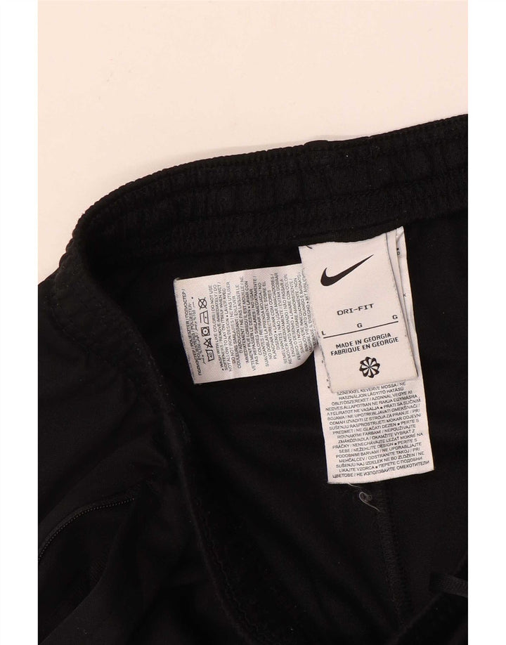 Nike Mens Dri Fit Tracksuit Trousers Large Black Colourblock Polyester