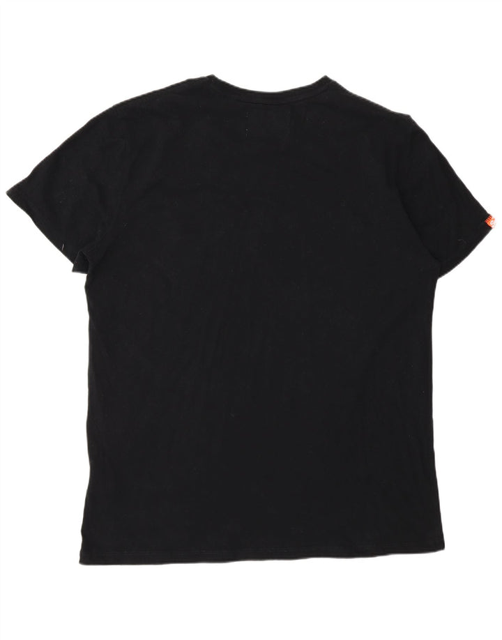 Superdry Mens T-Shirt Top 3XL Black Cotton