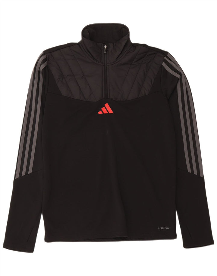 Adidas Mens Aeroready Pullover Tracksuit Top Medium Black Colourblock