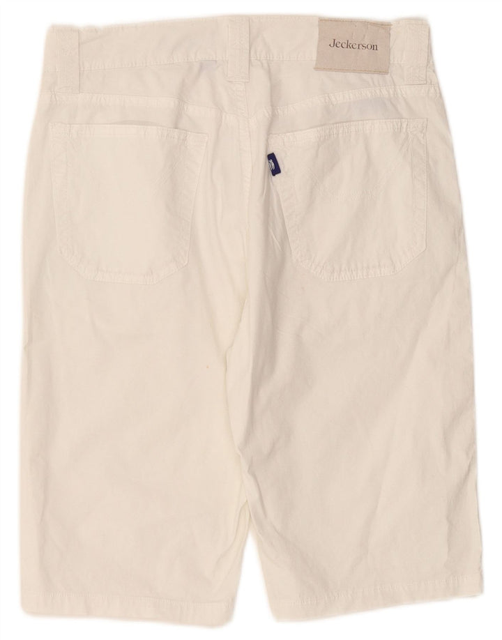 JECKERSON Womens Bermuda Casual Shorts W31 Medium  White Cotton