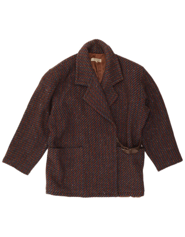 Vintage Womens Overcoat IT 44 Medium Multicoloured Flecked