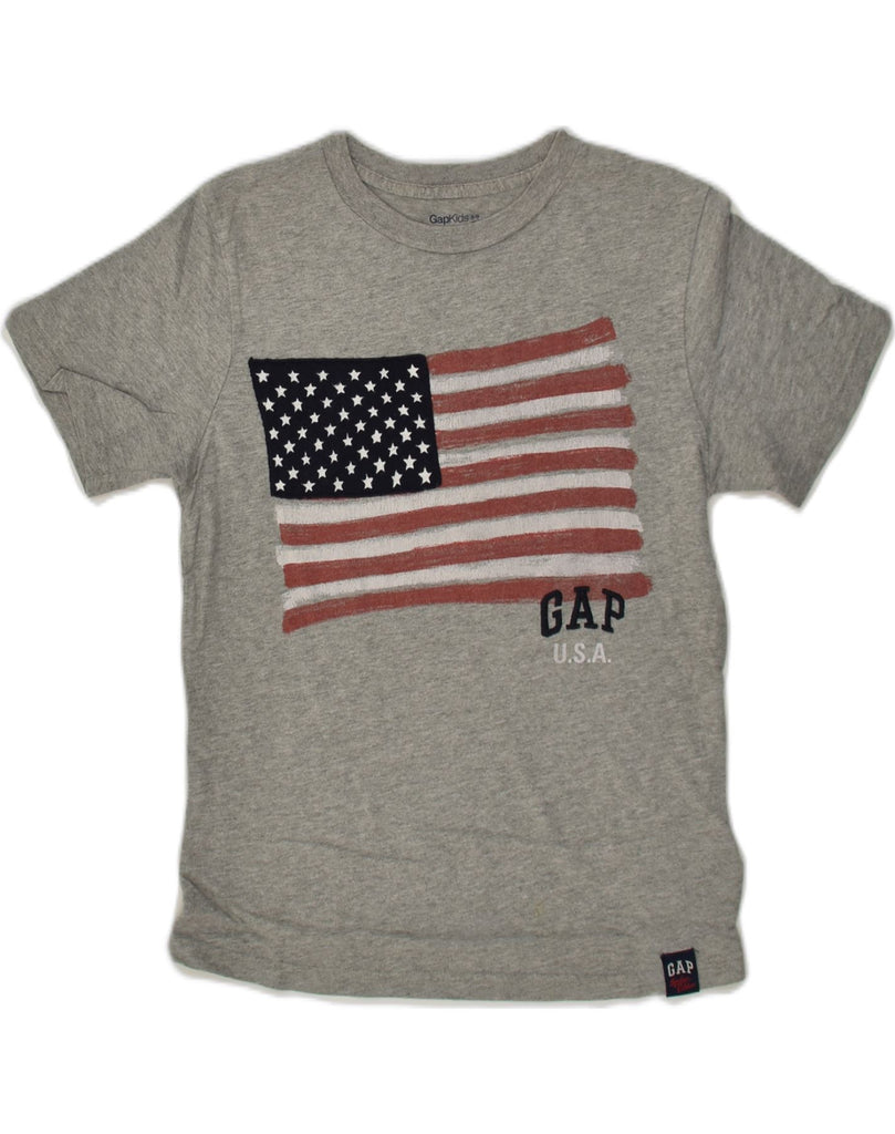 GAP Boys Graphic T-Shirt Top 8-9 Years Grey Cotton | Vintage Gap | Thrift | Second-Hand Gap | Used Clothing | Messina Hembry 