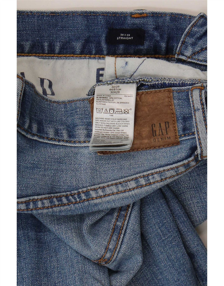 Gap Mens Straight Jeans W30 L28 Blue Cotton
