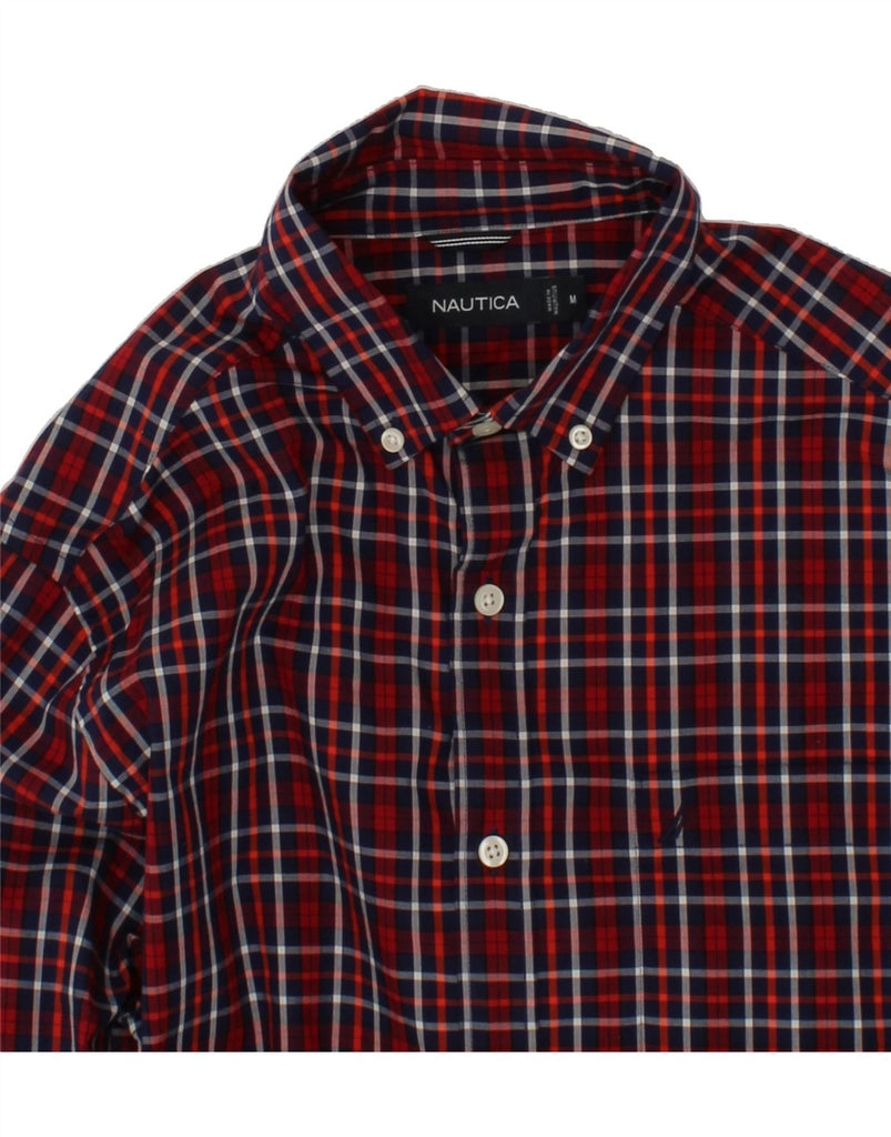 NAUTICA Mens Shirt Medium Red Check Cotton Vintage Nautica and Second-Hand Nautica from Messina Hembry 