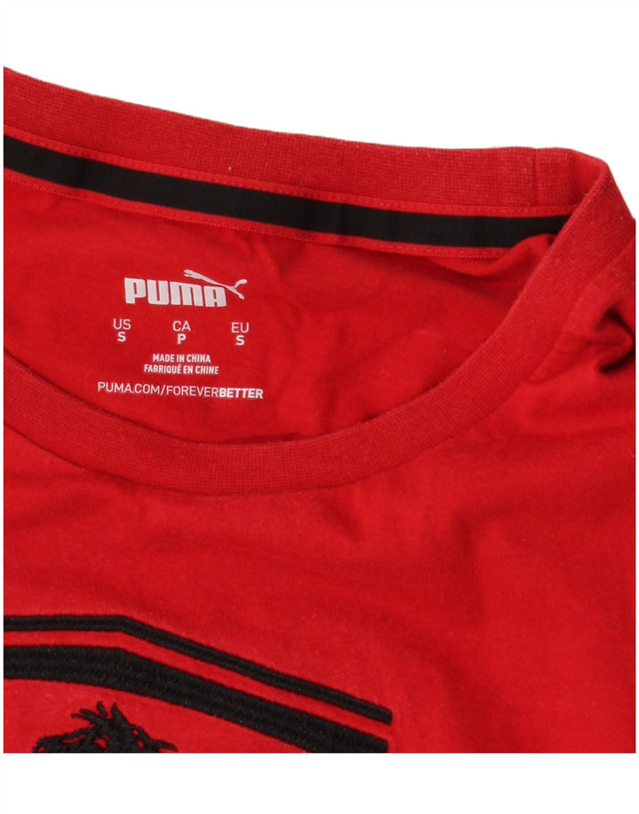 PUMA Mens Ferrari Graphic T-Shirt Top Small Red
