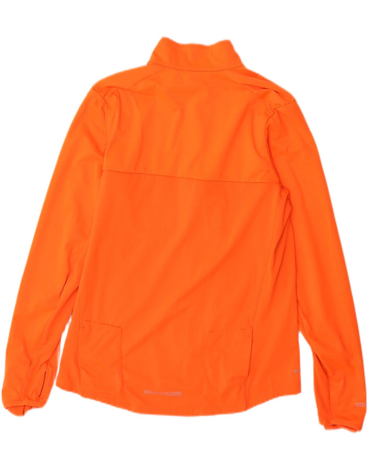 Nike Mens Dri Fit Tracksuit Top Jacket Medium Orange Polyester