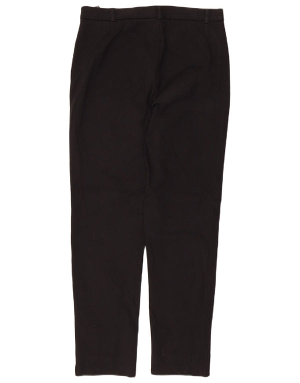 Marks & Spencer Womens Slim Suit Trousers UK 10 Small W28 L27 Black Viscose
