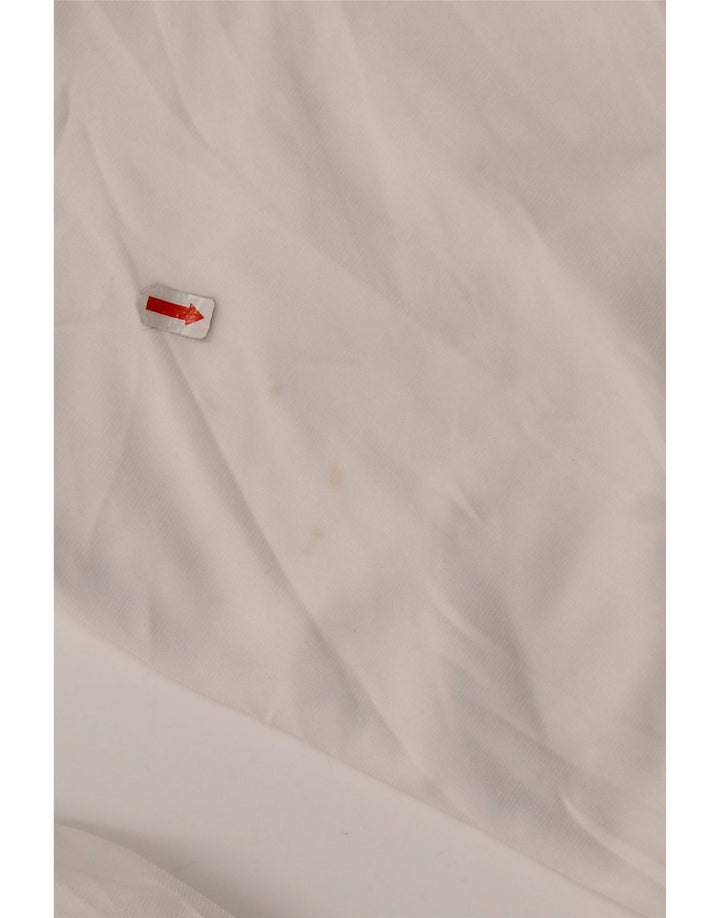 ASICS Mens Graphic Tracksuit Top Jacket Medium White Colourblock Polyester