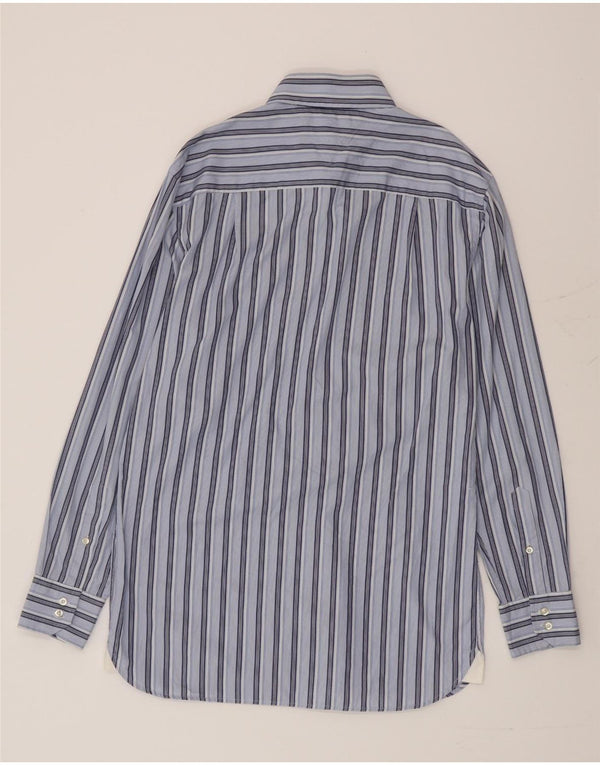 Tommy Hilfiger Mens Shirt Medium Blue Striped Cotton
