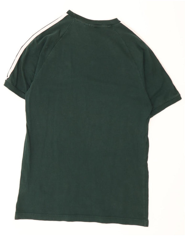Adidas Mens T-Shirt Top Medium Green Cotton