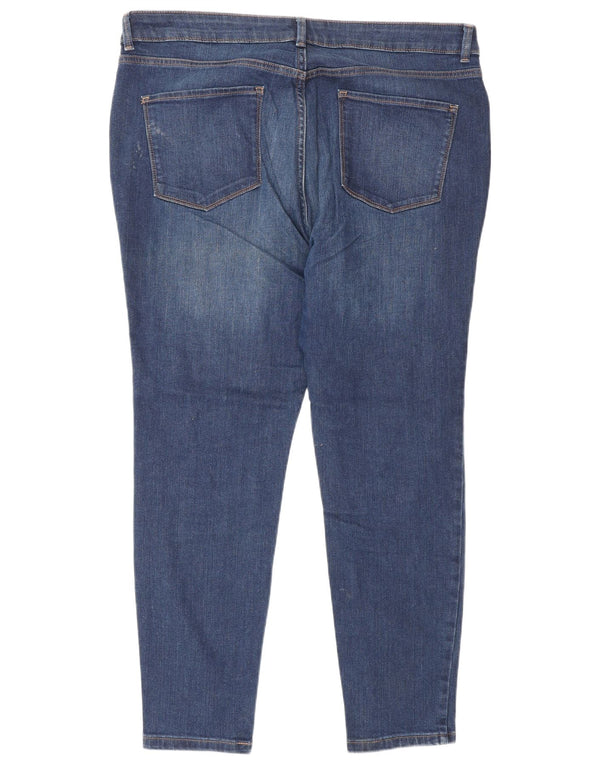 Marks & Spencer Womens Regular Skinny Jeans UK 18 XL W36 L28 Navy Blue