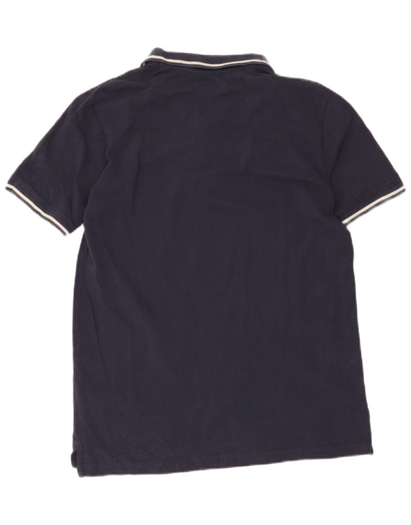 Dack's Mens Polo Shirt Medium Navy Blue Cotton