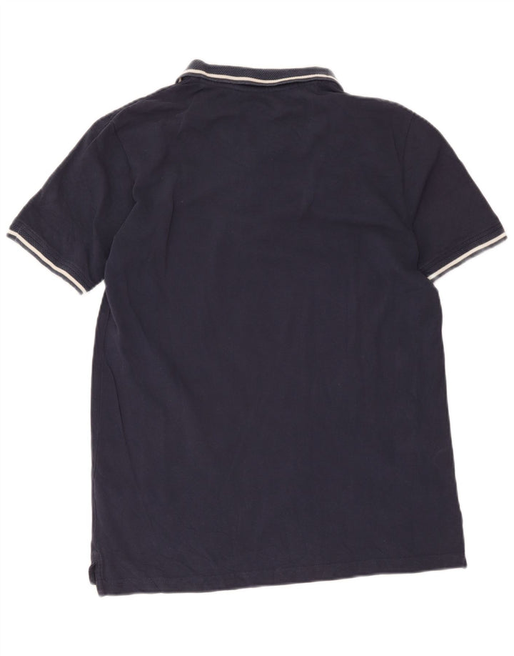 Dack's Mens Polo Shirt Medium Navy Blue Cotton