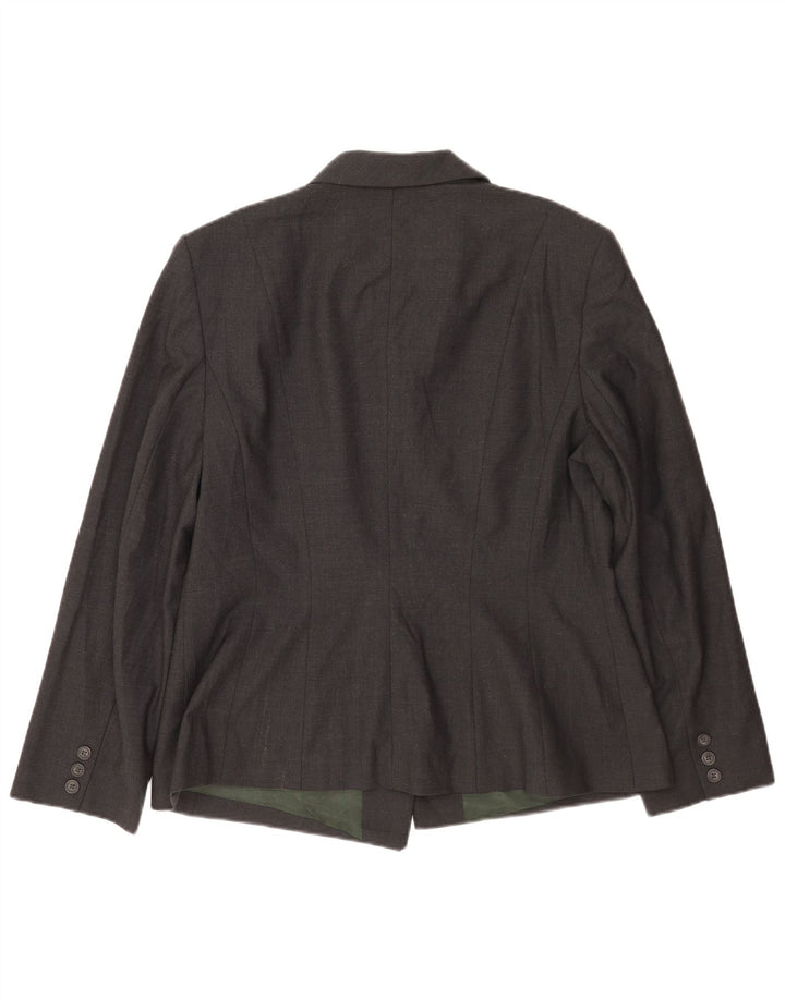 Laura Ashley Womens 5 Button Blazer Jacket UK 18 XL Grey Wool