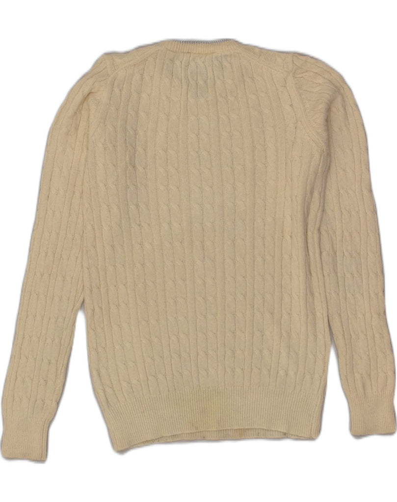 JACK WILLS Womens Crew Neck Jumper Sweater UK 10 Small Beige | Vintage Jack Wills | Thrift | Second-Hand Jack Wills | Used Clothing | Messina Hembry 