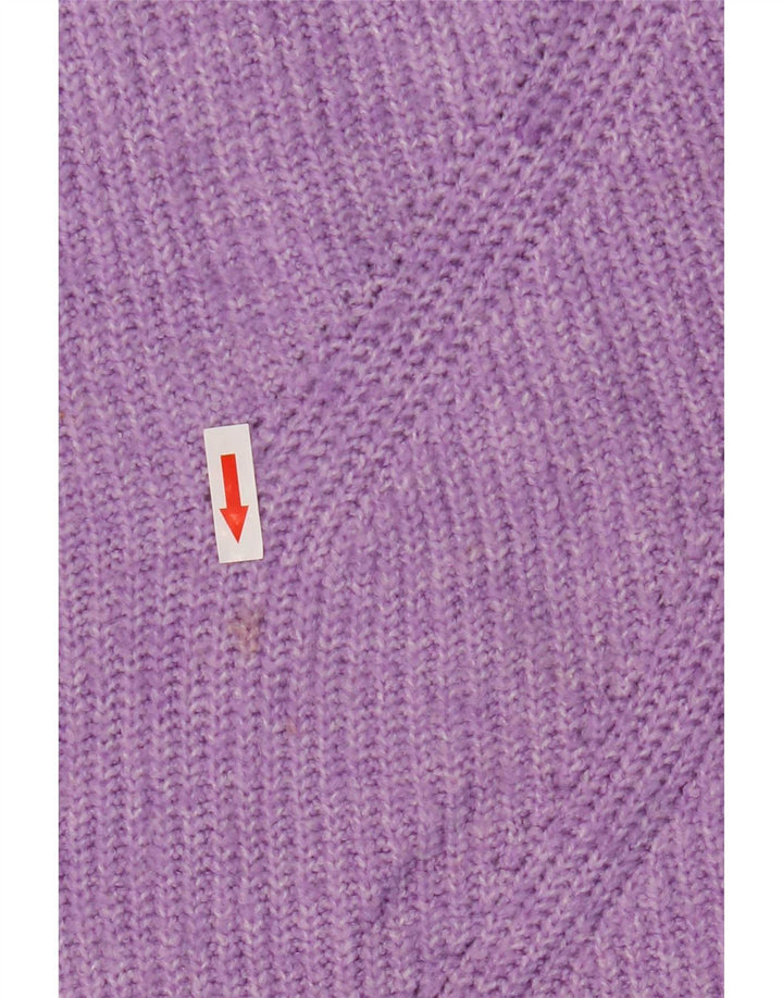 Marks & Spencer Womens Crew Neck Jumper Sweater UK 14 Medium Purple Acrylic