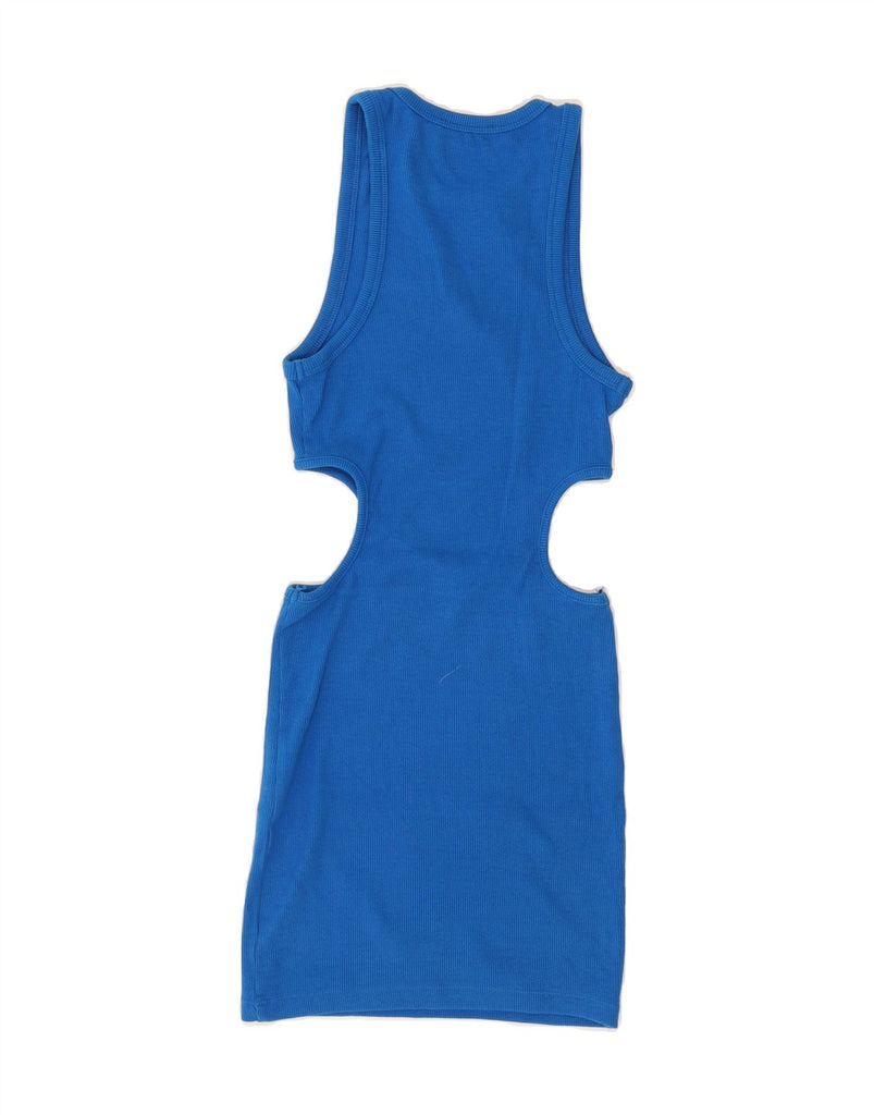 ZARA Womens Cut Out Sleeveless T-Shirt Dress UK 10 Small Blue Vintage Zara and Second-Hand Zara from Messina Hembry 