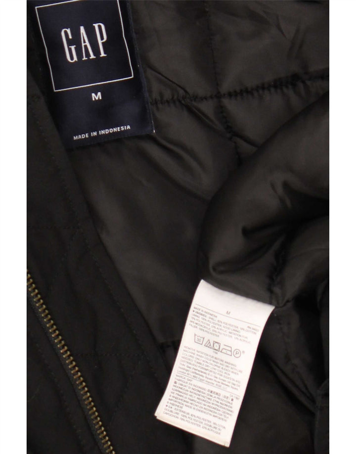 Gap Mens Hooded Padded Jacket UK 38 Medium Black Polyester