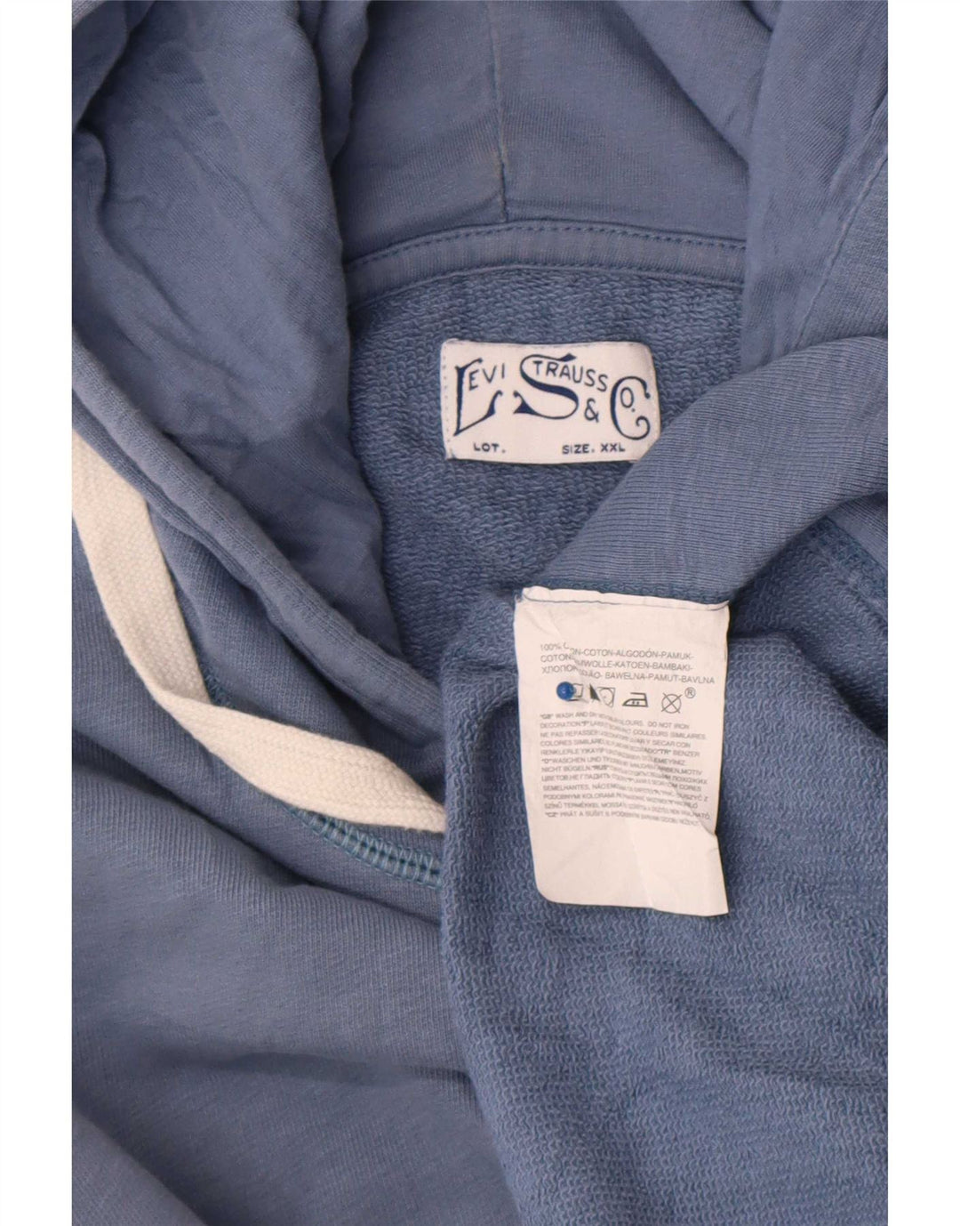 Levi's Mens Hoodie Jumper 2XL Navy Blue Cotton