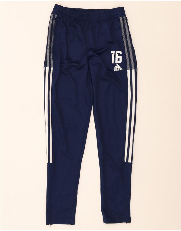 Adidas Boys Aeroready Tracksuit Trousers 11-12 Years  Navy Blue Polyester